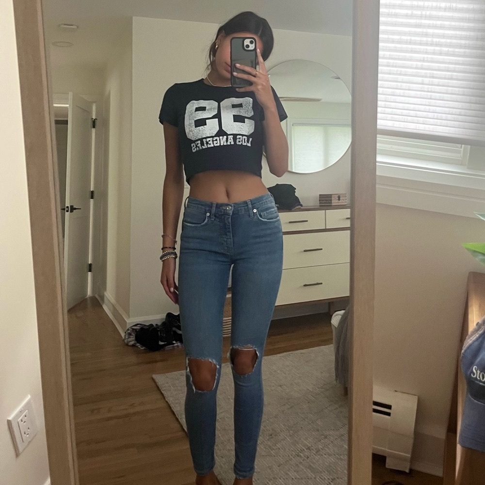 free people we the free ripped knee skinny jeans